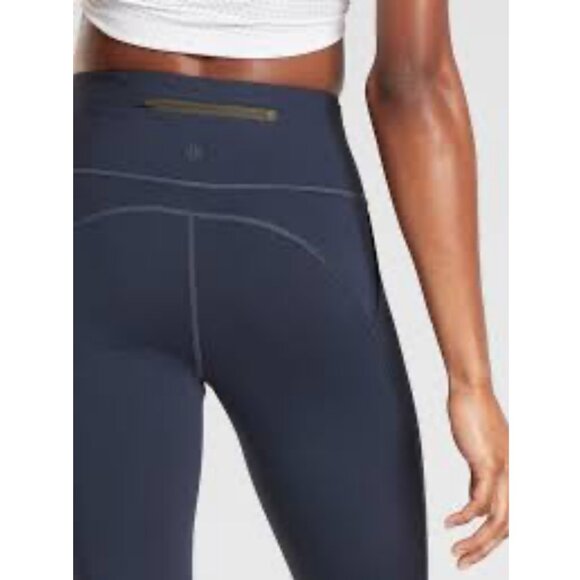 Athleta Lightening 7/8 Tight in Supersonic Navy, Size Medium - Picture 6 of 15